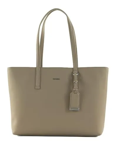 Calvin Klein Damen CK Must Shopper MD K60K610736 Tragetasche, Grau (Silver Mink)
