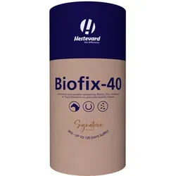 Hestevard Biofix-40 3kg - Nahrhafte Minipellets für gesunde Hufe mit 40 mg Biotin pro Tagesration. Ideal für Pferde, fördert die Hufqualität und -härte durch Zink und eine Kollagen-Matrix für starke Sehnen und Muskeln.