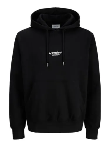 Jack & Jones Hoodie "Jjesoho" in Schwarz, Größe XL - Herren Hoodie aus Bio-Baumwolle mit 20% recyceltem Polyester, nachhaltig und bequem. Perfekt für lässige Outfits und umweltbewusste Mode.