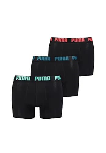 PUMA CAT BOXER 3P Boxershorts - 3er-Pack Herren Boxershorts aus Baumwoll-Elasthan-Mix, schmale Passform mit elastischem Bund für hohen Tragekomfort – ideal für Sport und Freizeit.