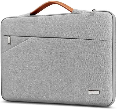 TECOOL 14 Zoll Laptop Tasche Hülle Laptoptasche für 14 Zoll Lenovo HP Dell Acer Asus Notebook Chromebook, 2023-2026 MacBook Air 15 M5 M4 M3 M2 Wasserdicht Notebooktasche Schutzhülle,Grau