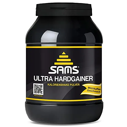 SAM'S Ultra Hardgainer 1050 g Pulver - Kohlenhydrate - Hochkalorisches Weight Gainer-Pulver zur schnellen Gewichtszunahme und Muskelaufbau, ideal für alle, die Schwierigkeiten haben, an Gewicht zuzunehmen.