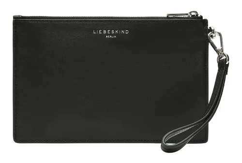Kosmetiktasche LIEBESKIND BERLIN "Pouch Accessories OTHER SLGs/ SOFT NAPPA", Damen, Gr. B/H/T: 22,5cm x 14cm x 0,5cm, schwarz, Leder, Taschen