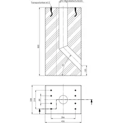 ABL EMC9999 Betonfertigfundament für Ladesäulen eMC2/eMC3 - Wallboxen - Stabil und sicher für die Montage der Ladesäule eMC2/eMC3, mit integriertem Schutz für die Zuleitung und aus hochwertigem Beton C25/30 gefertigt.