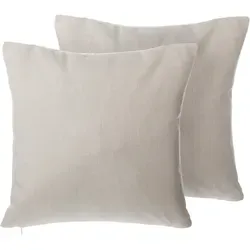 Beliani Dekokissen, Beige, Textil, 45x45 cm, Wohntextilien, Kissen, Dekokissen