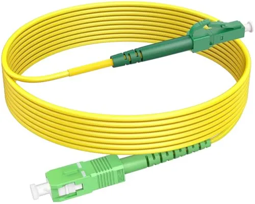 RamboCables 7m SC/APC auf LC/APC, LWL Simplex Patchkabel 9/125µm, Singlemode Glasfaserkabel für FTTH (Fiber to The Home)