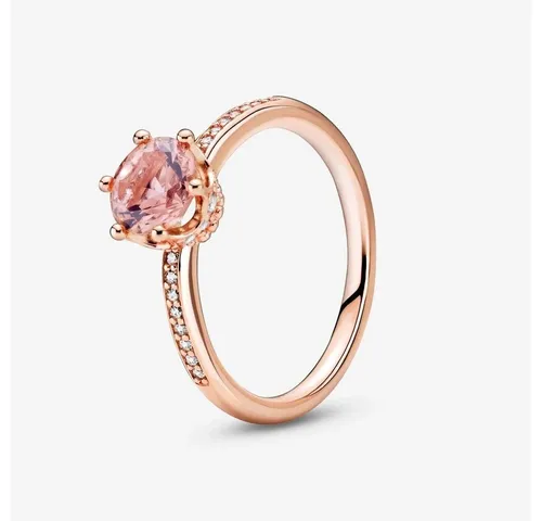 Pandora Rose 188289C01 Solitär-Ring - Eleganter Damenring in Roségold mit funkelndem Zirkonstein, ideal für besondere Anlässe oder als stilvolles Geschenk.