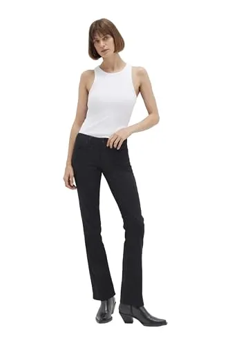 Mavi Damen Bella MID-Rise Jeans, Double Black Street - Mid-Rise Slim Bootcut Jeans für Damen, zeitlos und vielseitig kombinierbar – ideal für jeden Anlass und hohen Tragekomfort.