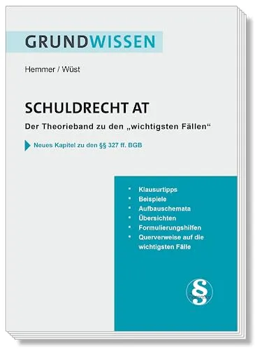 - Skript Grundwissen Zivilrecht - Schuldrecht AT: Der Theorieband zu "Die 55 wichtigsten Fälle - Schuldrecht AT": Der Theorieband zu den wichtigsten Fällen (Skripten) 10400