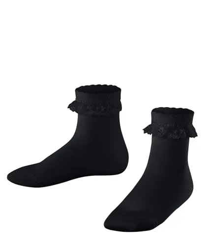 FALKE Unisex Baby Socken Romantic Lace B So Baumwolle einfarbig 1 Paar, Blau Dark Navy 6370, 62-68
