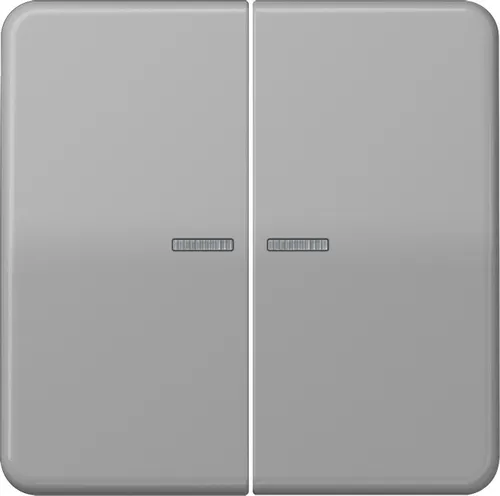 Jung CD10921STRFGR KNX RF Taster 2-fach - Lichtschalter für Jalousien und Raumtemperaturregler, ermöglicht komfortable Steuerung von Licht und Jalousien sowie die Regelung der Raumtemperatur.