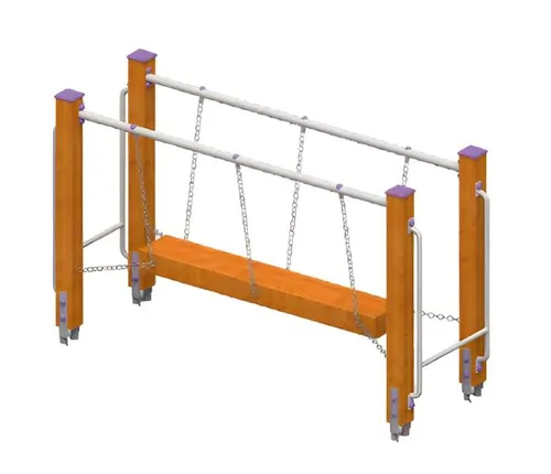 Spielplatz Balancierbrücke - Schwebebalken für Kinder - Spieltürme für Kinder ab 1 Jahr, ideal für motorische Fähigkeiten und Spielspaß. Mit einer Gesamtlänge von 245 cm und modernem Design fördert sie das aktive Spielen.