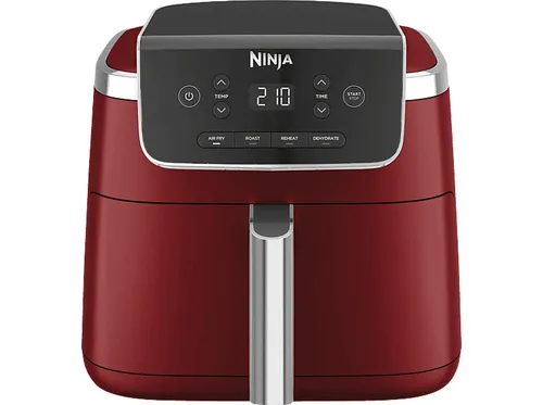 NINJA AF140EUCM Heißluftfritteuse 1750 Watt Rot - Heißluftfritteuse mit 4,7 Litern für gesünderes Frittieren - bis zu 75 % weniger Fett. Ideal für knusprige Ergebnisse und vielseitige Garfunktionen, perfekt für kleine Haushalte.