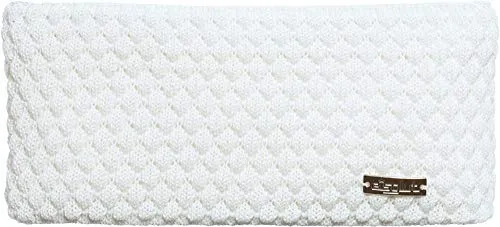 Eisglut Damen Minal Merino Stirnband, Weiß, one Size - Strickmützen für Damen - Hochwertiges Merino Stirnband mit weichem Microfleece Innenband, ideal für kalte Tage und Made in Germany.