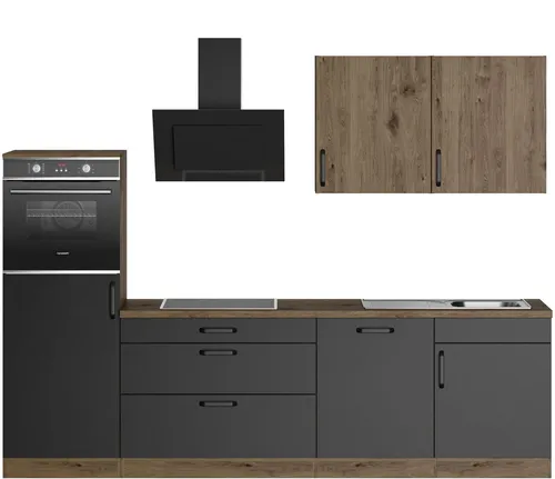 wiho Küchen Küchenzeile Elba, TOPSELLER, wahlweise mit Hanseatic E-Geräten, Breite 280 cm