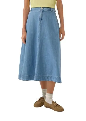 s.Oliver High Rise-Jeansrock mit Elastikbund - Modischer High Rise-Jeansrock aus weichem Denim mit elastischem Bund für optimalen Tragekomfort. Ideal für lässige Outfits und vielseitig kombinierbar.