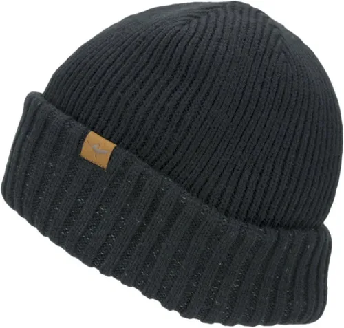 Sealskinz Bacton Waterproof Roll Cuff Beanie black - Größe XXL