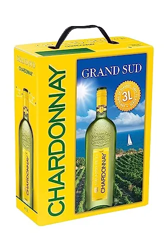 Grand Sud Chardonnay 3,0-l-Bag-in-Box trocken - Weißwein aus Frankreich, fruchtig und blumig, ideal für Feste oder den täglichen Genuss in praktischer Bag-in-Box.