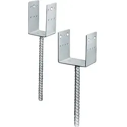 SIMPSON STRONG-TIE Stützenfuß PPD 100 x 70 x 126 mm - Pfostenträger & Bodenhülsen, ideal zum Einbetonieren mit hoher Stabilität und Zulassung ETA 07/0285 für sichere Verbindungen.