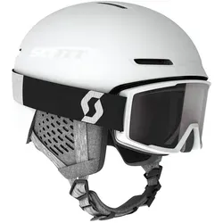 SCOTT Combo Helmet Track+Goggle Factor Pro - Uni., weiß (S (51-55cm)) - Skihelm und Skibrille in einem, perfekt für Sicherheit und Sicht beim Skifahren, ideal für aktive Wintersportler.