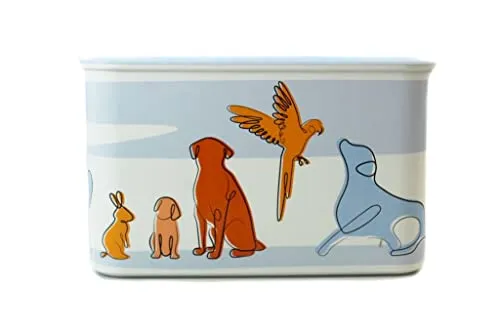 Tupperware Quadro 4,6 L hellblau-weiß - Tiere - Vorratsdose - Praktische Vorratsdose mit Silikonring für luftdichten Verschluss. Ideal zur Aufbewahrung von Lebensmitteln, spülmaschinenfest und vielseitig einsetzbar.