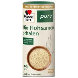 Doppelherz Bio Flohsamenschalen Pure Pulver - Hochwertiges Bio-Pulver aus Flohsamenschalen für eine optimale Quellfähigkeit. Ideal zur Unterstützung der täglichen Ernährung und reich an Ballaststoffen.