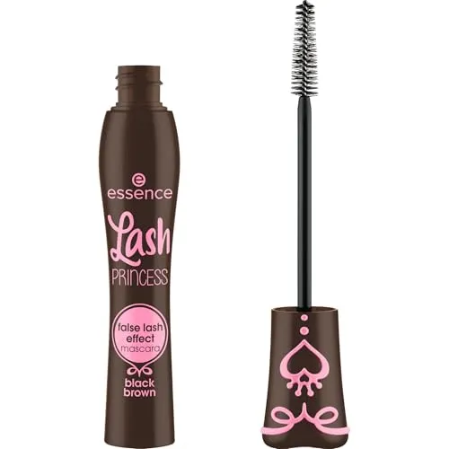 essence Lash PRINCESS false lash effect mascara black brown, volumengebend, Falsche Wimpern-Effekt, definierend, vegan, ohne Mikroplastikpartikel, Nanopartikel frei, ohne Parfüm, 1er Pack (12ml)