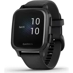 Garmin VenuSq Music Smartwatch 7 Fitness-Funktionen/Wasserfest 50m/Bluetooth/GPS - Schwarz/Dunkelgrau