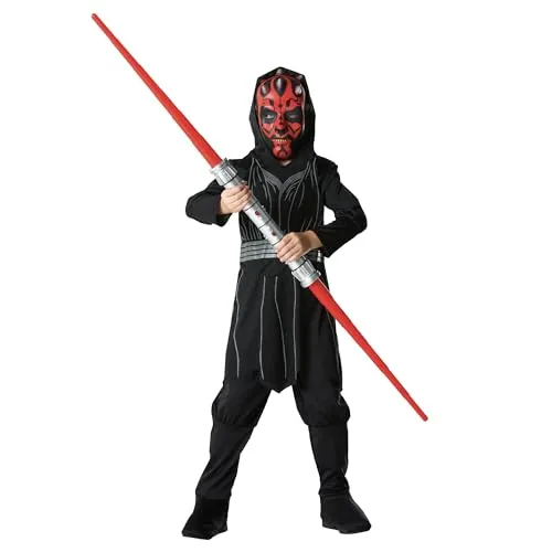 Rubie's Official 881216S Disney Star Wars Darth Maul-Kostüm für Kinder - Kostüm für Kinder (Größe S) mit Gewand, Hose und Maske, perfekt für Halloween und Rollenspiele, ideal für kleine Star Wars-Fans