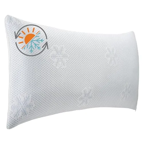 sleepling Premium Memory Foam Kissen 40x80 cm - ergonomisch & höhenverstellbar - Kissen: Ergonomisches Kopfkissen mit kühler Ice Silk-Textur und warmer Seite, ideal für alle Schlaftypen. Hergestellt in der EU, nachhaltig und Ökotex 100 zertifiziert.