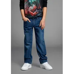 Bruno Banani Loose-fit-Jeans Stretchjeans in gerader Form für Jungen Für TEENS. Lässige Jeans blau 158