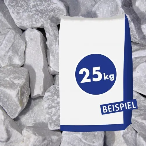 Marmorbruch Carrara Weiß 40-70 mm 25kg Sack