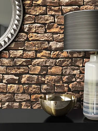 Steintapete Vlies Beige | Edle Tapete im Steinmauer Design für modernes Wohnen - Hochwertige Vliestapete in 3D Stein-Optik, leicht zu tapezieren und ideal für Wohnzimmer, Schlafzimmer oder Küche. Inklusive Newroom-Tapezier-Profibroschüre für perfekte Wände.
