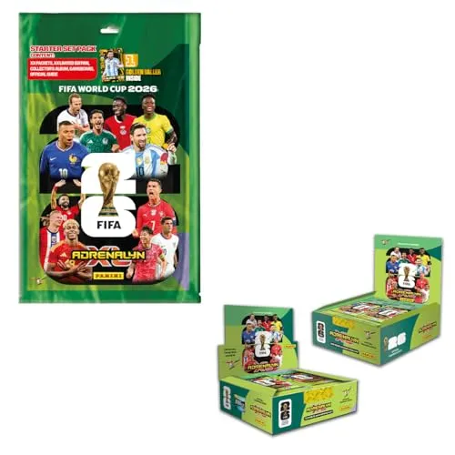 Panini FIFA World Cup 2026™ Adrenalyn XL™ Trading Cards Box-Bundle - Erlebe die offizielle FIFA WORLD CUP 2026 Adrenalyn XL Kollektion mit 630 spektakulären Cards. Ideal zum Sammeln und Spielen – inklusive Starter Set und Limited Edition Cards für noch mehr Spaß!