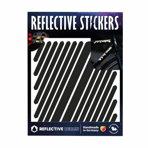 Reflektierendes Aufkleber-Sticker-Set für Fahrrad, Helm, universelles Streifenm