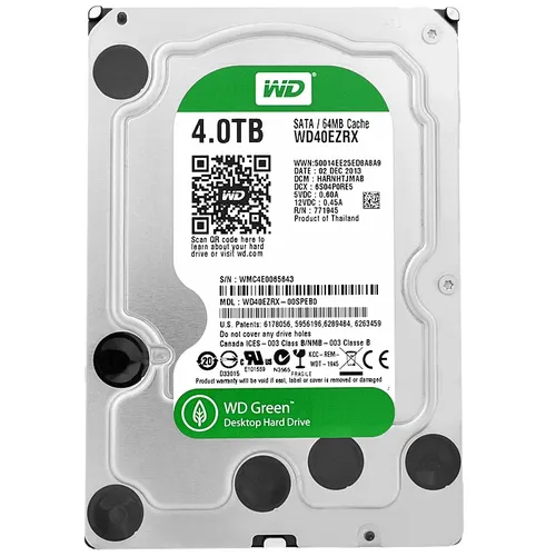 Western Digital Green 4TB WD40EZRX 64MB Cache 7200 RPM SATAIII 3.5"