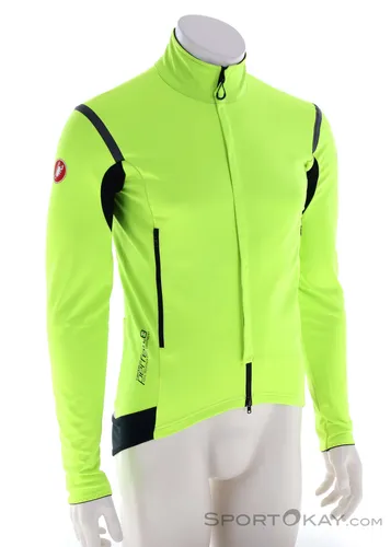 Castelli PERFETTO RoS 2 JACKET Men's Jacket - ELECTRIC LIME/DARK GRAY XL - Sportjacken für Radfahrer, mit leichtgängigem YKK VISLON Reißverschluss für optimalen Komfort und Performance.