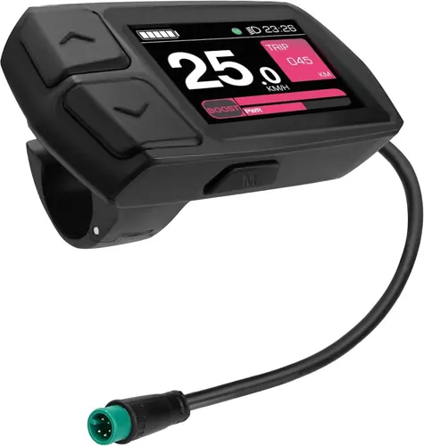 SachsenRAD E-Bike LCD Display für C5/C5R/S8/S6 - Fahrradcomputer mit 2,0” IPS Hochhelligkeitsdisplay, wasserdicht (IP65) und präziser Ortung über iPhone für sicheres Fahren bei jedem Wetter.