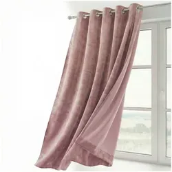 Beautex Verdunkelungsvorhang Samt Ösen Gardine Velvet - Gardinen in rosa, blickdicht und abdunkelnd, ideal für eine gemütliche Atmosphäre im Raum. Maße: 300 cm x 245 cm, aus hochwertigem Samt für edlen Look.