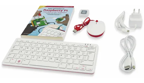 Raspberry Pi 400 Kit (DE) - Komplettset mit deutscher Tastatur - Bundles / Sets / Kits - Inklusive Maus, Netzteil und HDMI-Kabel für sofortigen Einsatz. Ideal für Programmierer und Technikbegeisterte!