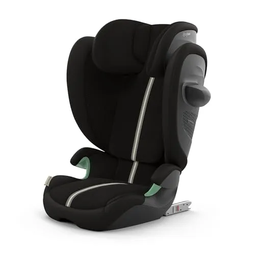 Cybex Solution G2 I-Fix Plus Kindersitz - Moon Black, 100-150 cm - Kindersitz für Kinder von 3-12 Jahren (100-150 cm), extrem leicht mit nur 5,8 kg & innovativer Neigungsverstellung für besten Komfort und Sicherheit bei jeder Autofahrt.