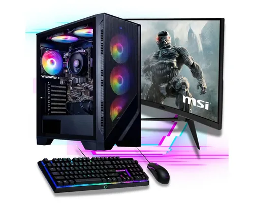 Meinpc AMD Ryzen 7 Gaming-PC-Komplettsystem - PC-Systeme mit AMD Ryzen 7 5700G, 32 GB RAM und RGB-Beleuchtung für ein beeindruckendes Gaming-Erlebnis. Auspacken, anschließen und sofort loslegen!