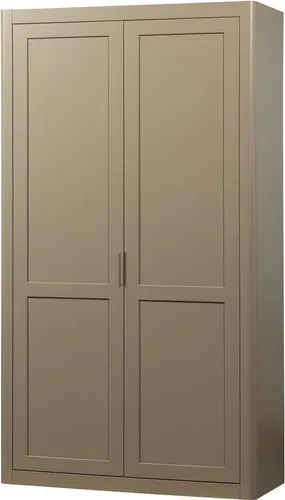 Schrank Gunnar aus Kiefernholz, modern, lackiert, Farbe Mud - Moderner Büroschrank aus FSC-zertifiziertem Kiefernholz, robust und langlebig. Die warme Farbe Mud schafft eine gemütliche Atmosphäre und bietet mit zwei Türen viel Stauraum für Ordnung.