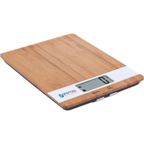 Oromed ORO-KITCHEN SCALE - Waga kuchenna bambusowa - Küchenwaagen aus Bambus, umweltfreundlich und stilvoll, ideal für präzises Wiegen in der modernen Küche.