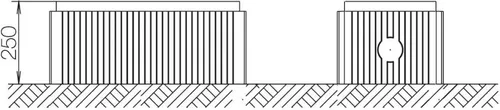 ABN SX014 Bodenaufbausockel Gr. 0 FB2, Höhe 250 mm, reinweiß - Bodenaufbausockel für den Anschlussschrank, Größe 0 aus robustem Kunststoff, ideal für eine saubere und sichere Elektroinstallation.