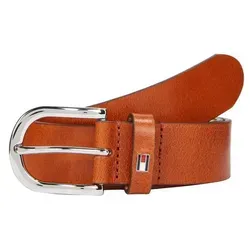 Tommy Hilfiger Danny Gürtel Leder cognac 85 cm - eleganter Gürtel aus hochwertigem Leder, zeitloses Design für jeden Anlass
