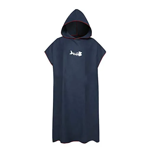 FADDARE Kapuzenhandtuch Poncho Adult Handtuch Ärmellose Wickel Robe Beach Tragbarer Mikrofaser Neoprenanzug Universalgröße Schnelltrocknen Superweich für Surfer Schwimmer