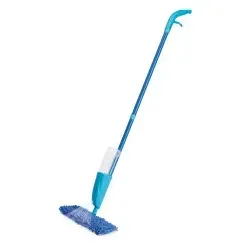 Spontex Quick Spray Duo - Sprühwischer mit Mikrofaserbezügen - Nass- & Trockenmopps für den Haushalt mit wendbarem, berührungsfreiem Design; entfernt 99% der Bakterien und erleichtert das Reinigen von Laminat-, Holz- und Fliesenböden