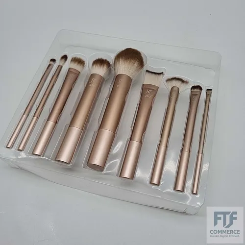 Real Techniques Au Naturel Complete Brush Kit - Pinselset für makellose Looks - Pinselset für das perfekte Selfie, mit UltraPlush™ veganen Borsten, handgeschnitten und Cruelty Free, ideal für die Betonung deiner natürlichen Ausstrahlung.