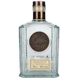 Brooklyn Gin Small Batch - Handgefertigter amerikanischer Gin, 0,7l 40% Vol. - Premium Gin aus New York mit 100% frischen Zitrusschalen und handgeknacktem Wacholder. Ideal für Cocktails oder pur, perfekt für Gin-Liebhaber.